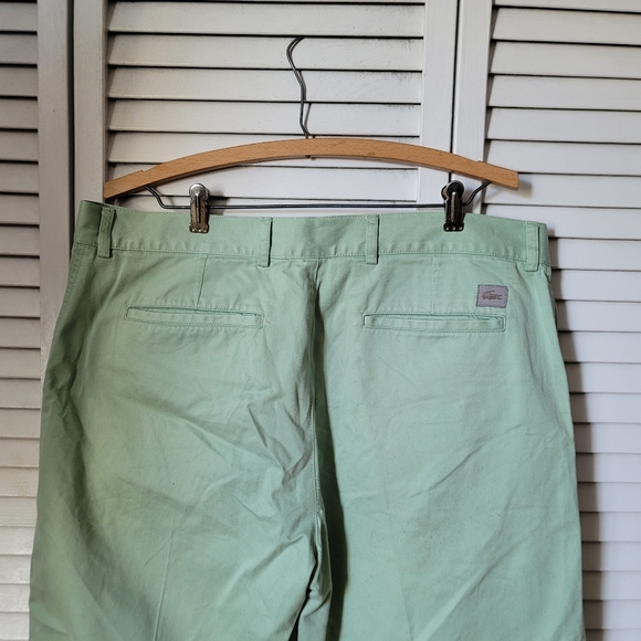 LACOSTE Men's Pastel Green Cotton Chino Pants, Size 36" - Picture 6 of 12